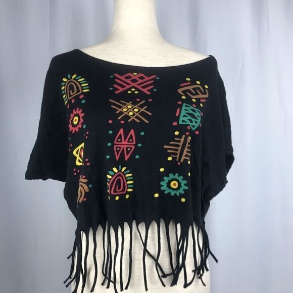 ASSA Cropped Fringed Top Size SM - Picture 6 of 7